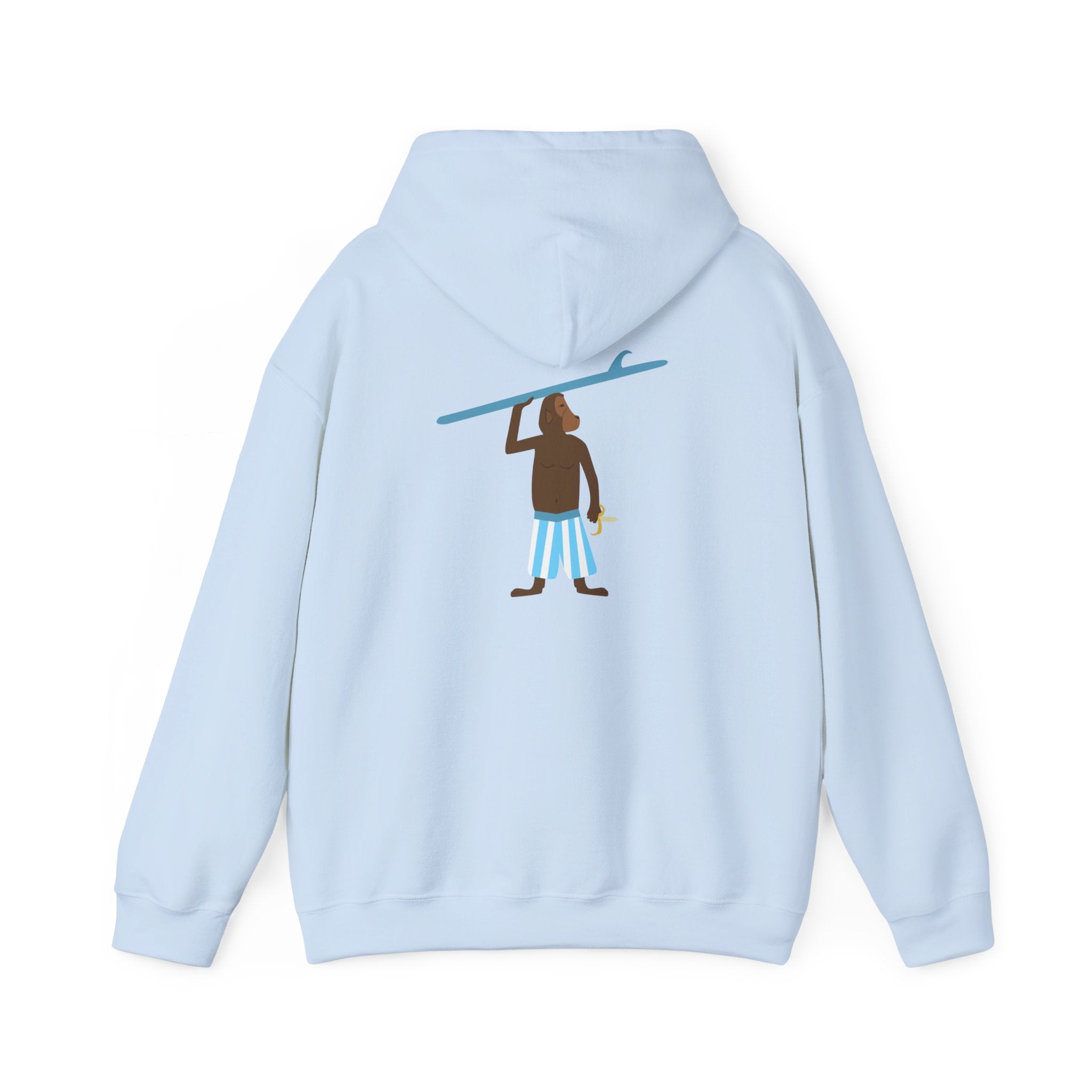 Monkey Carrying Longboard Hoodie