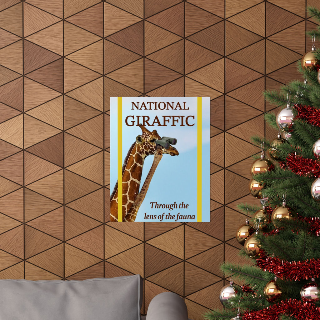 Giraffe Poster — "National Giraffic: Through the Lens of the Fauna" Matte Vertical Art Print