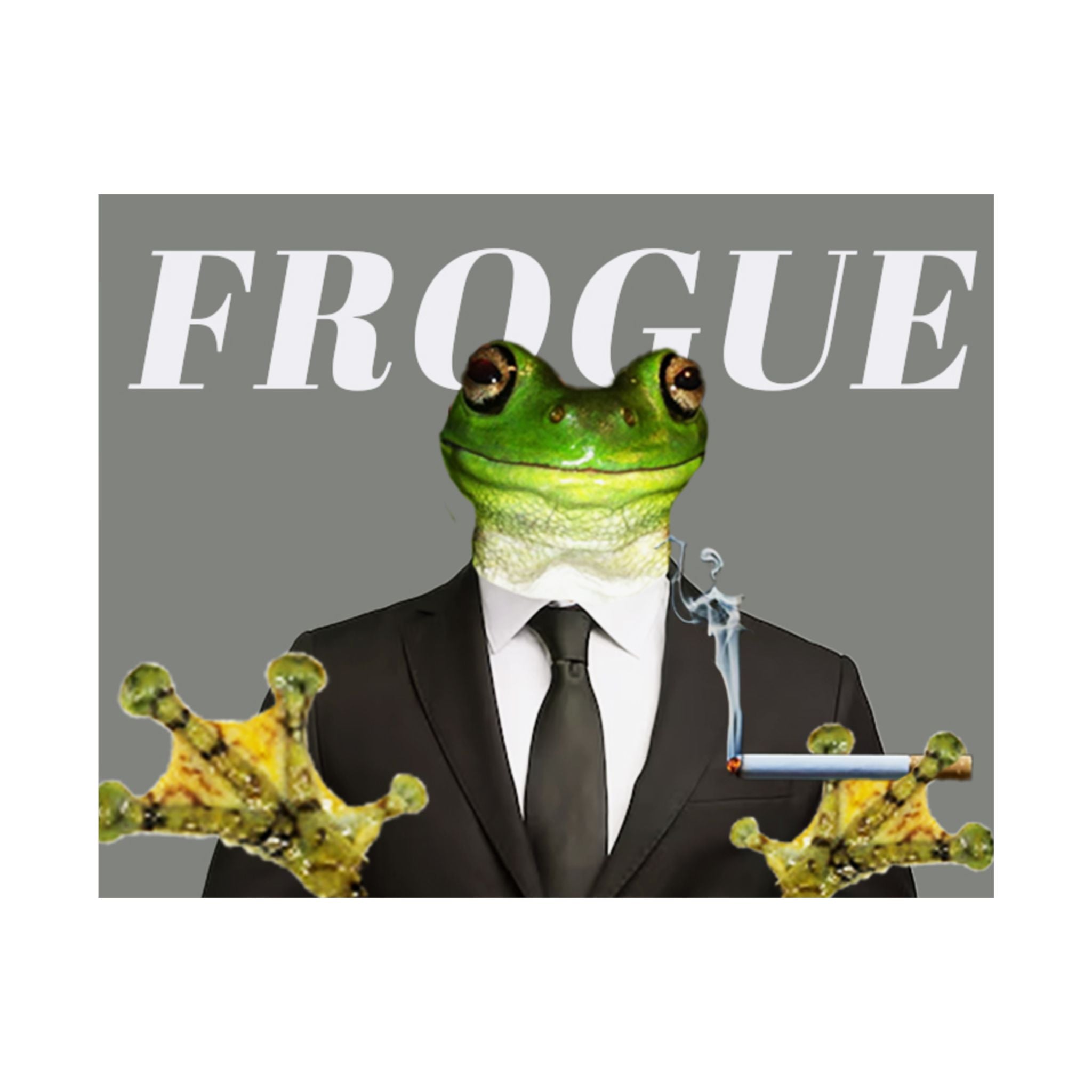 Frog in Suit Matte Poster – “Frogue” Humorous Wall Art