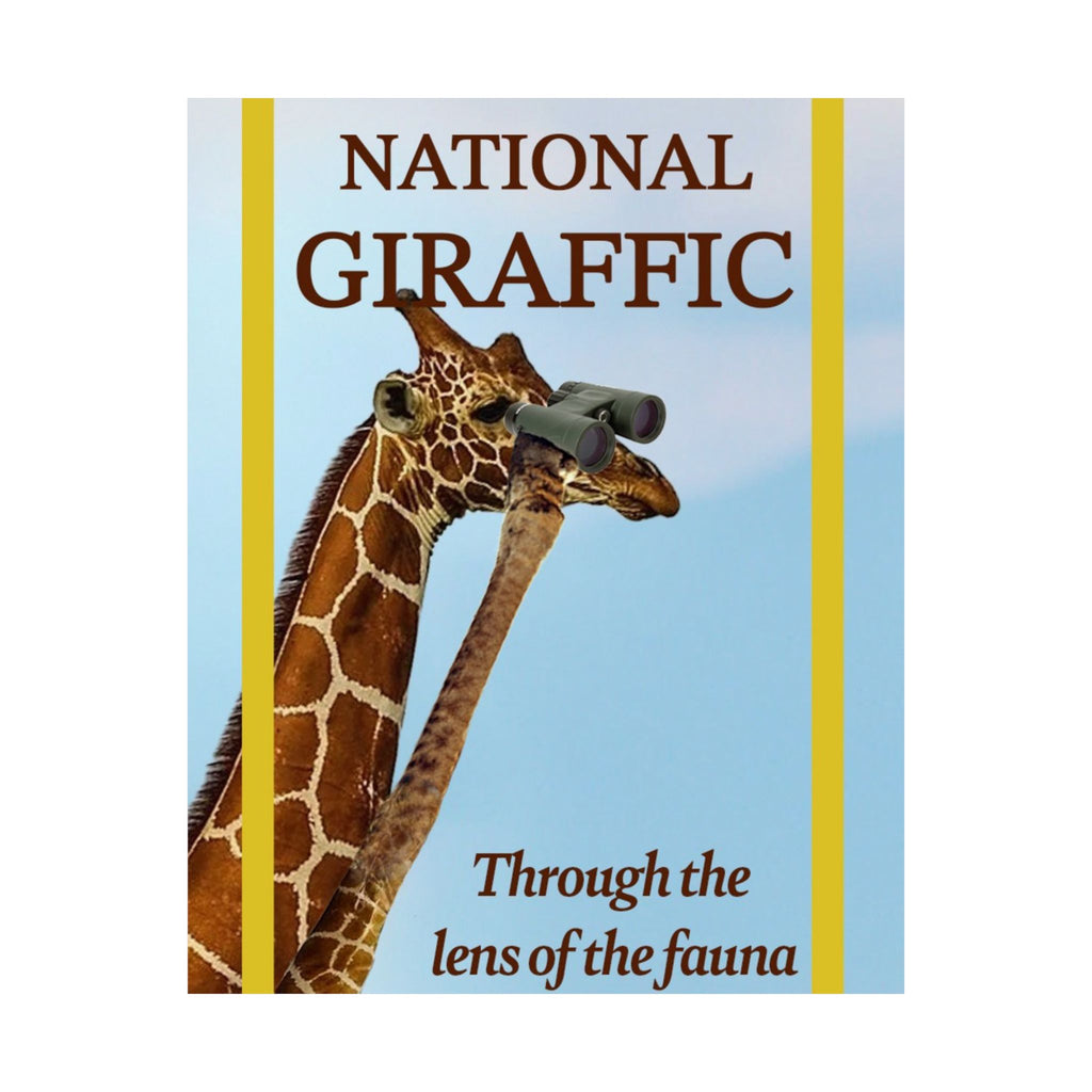 Giraffe Poster — "National Giraffic: Through the Lens of the Fauna" Matte Vertical Art Print