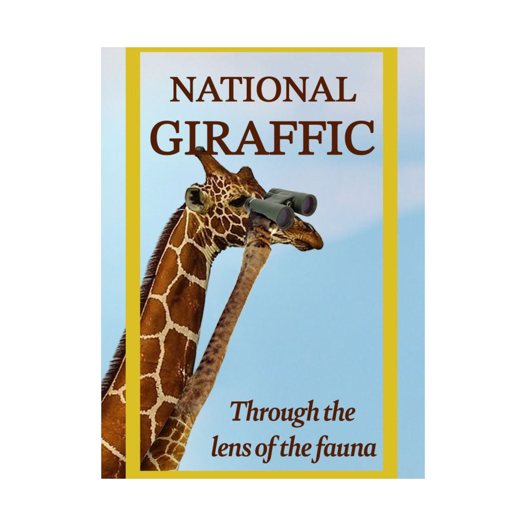 Giraffe Poster — "National Giraffic: Through the Lens of the Fauna" Matte Vertical Art Print