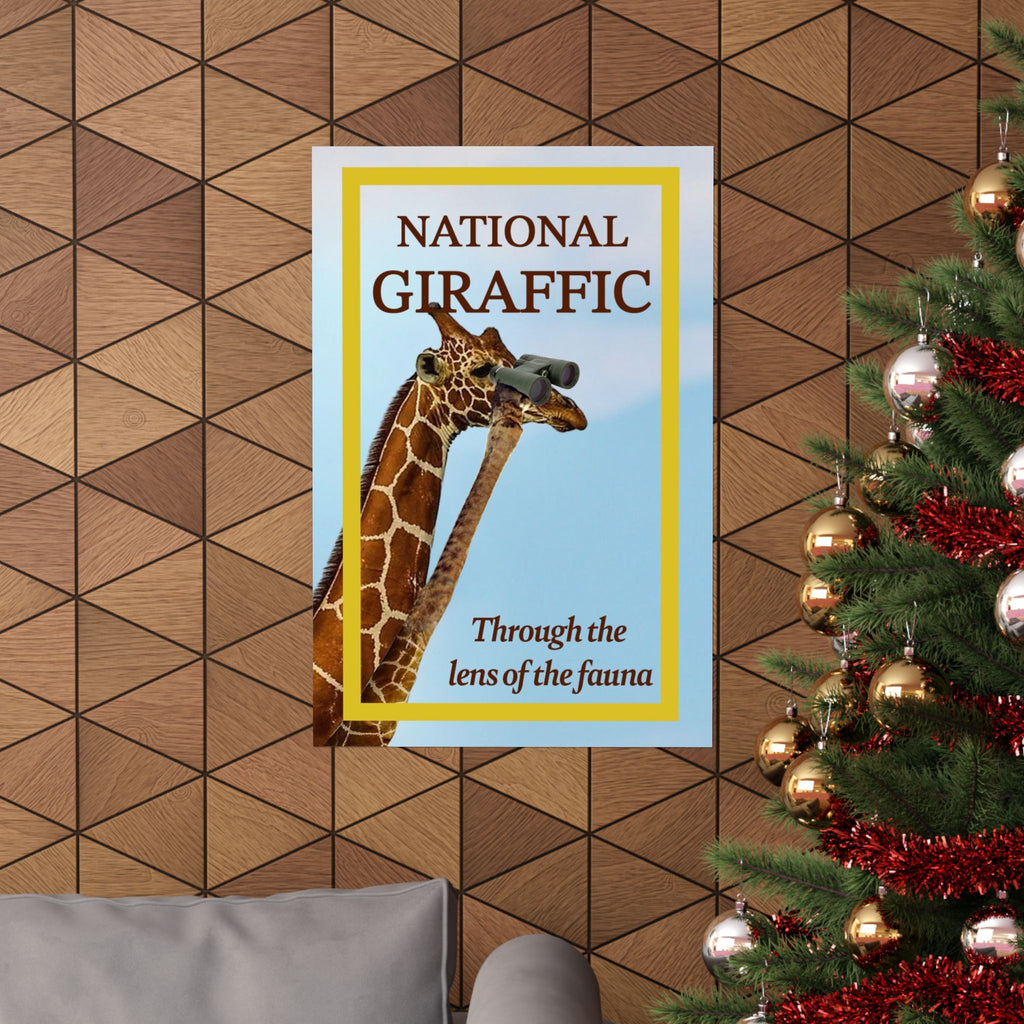 Giraffe Poster — "National Giraffic: Through the Lens of the Fauna" Matte Vertical Art Print