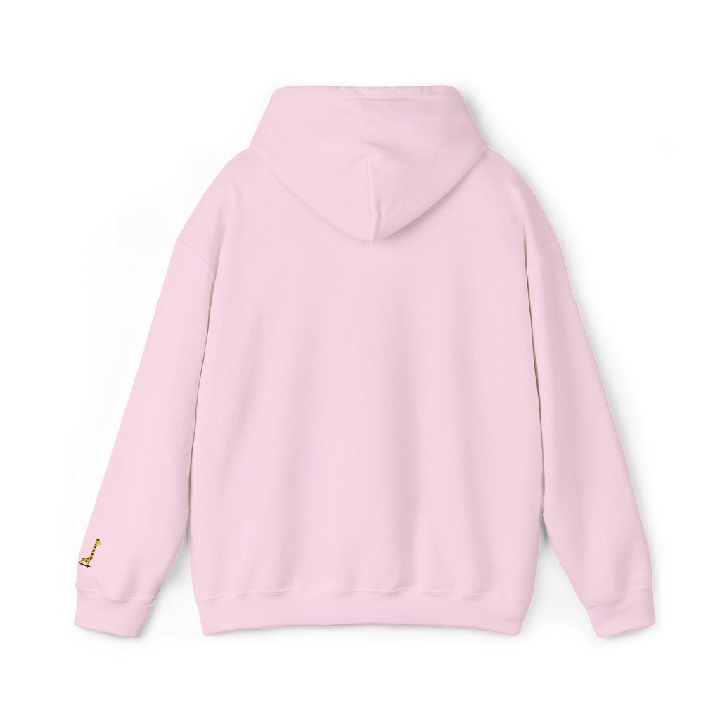 Embroidered Giraffe on a Skateboard Hoodie