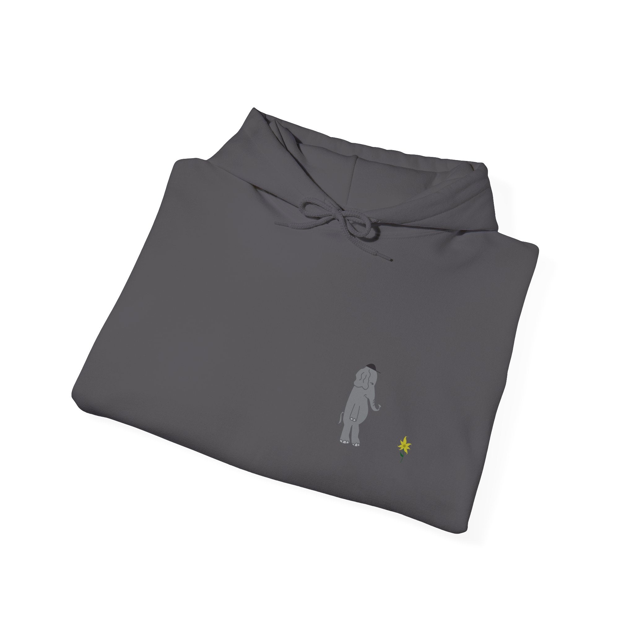 Take a Walk Hoodie – Cozy Elephant & Dandelion Graphic Hooded Sweatshirt