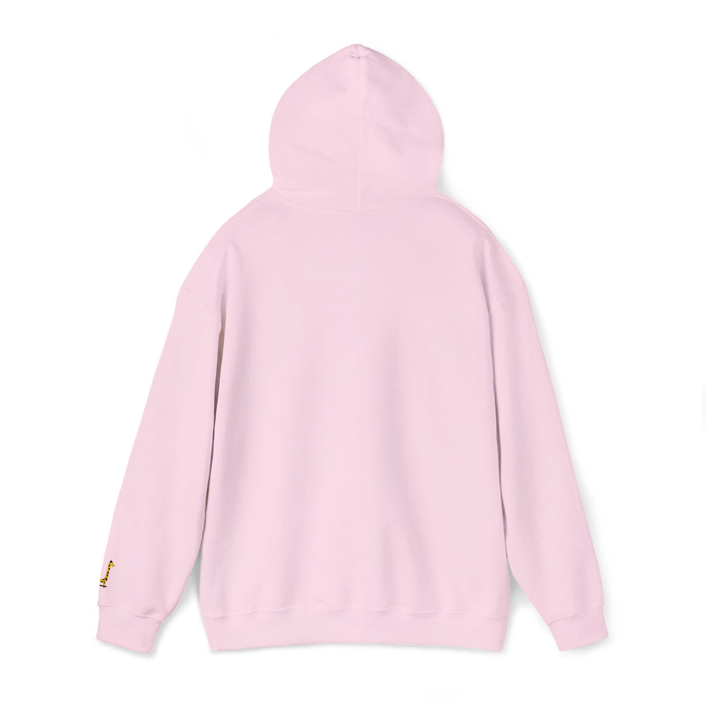 Embroidered Giraffe on a Skateboard Hoodie