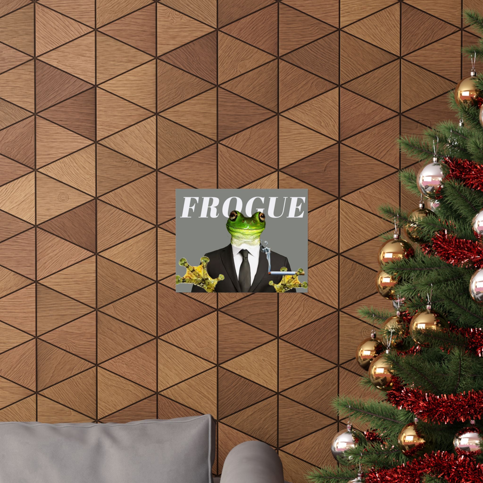 Frog in Suit Matte Poster – “Frogue” Humorous Wall Art