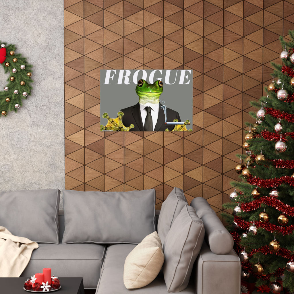 Frog in Suit Matte Poster – “Frogue” Humorous Wall Art