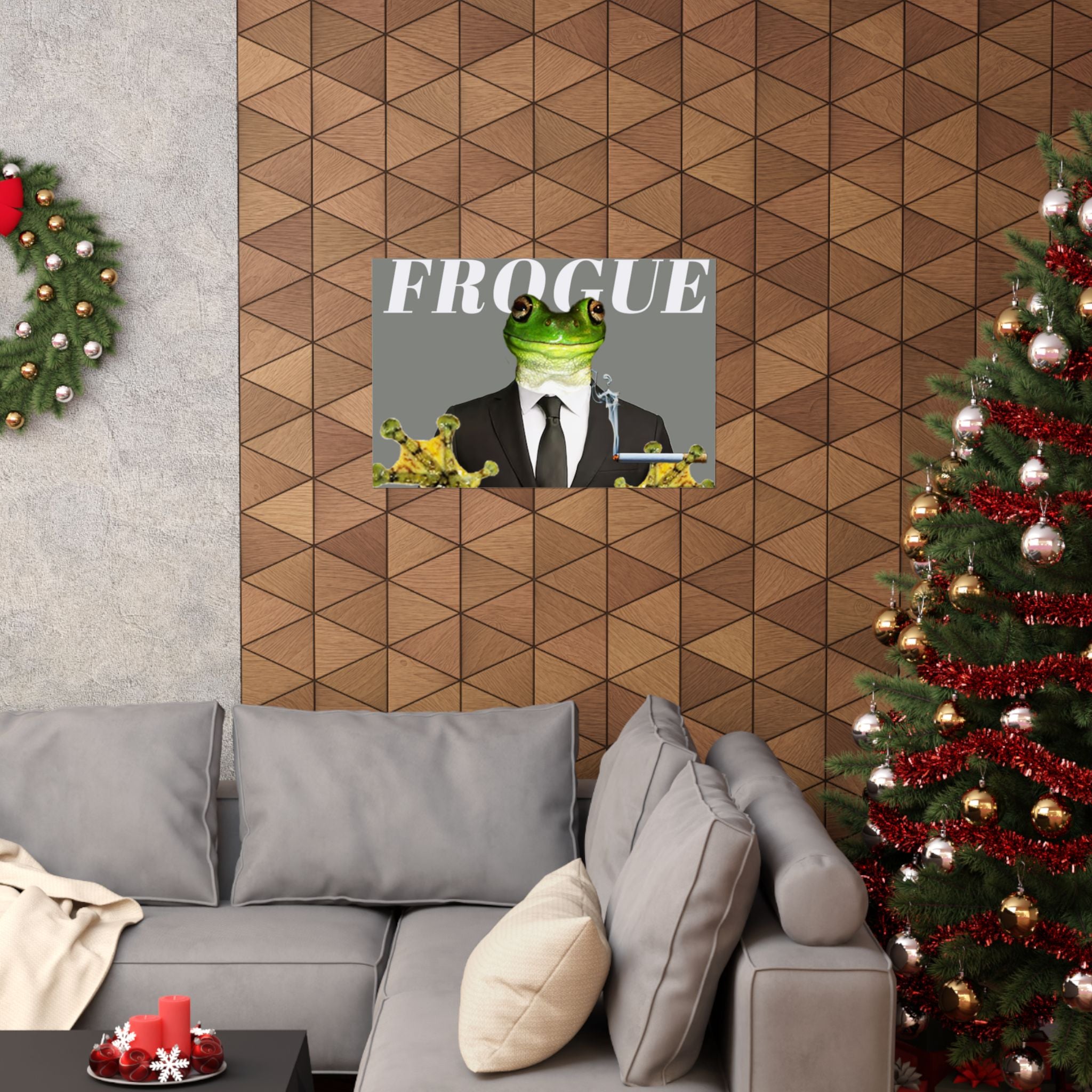 Frog in Suit Matte Poster – “Frogue” Humorous Wall Art