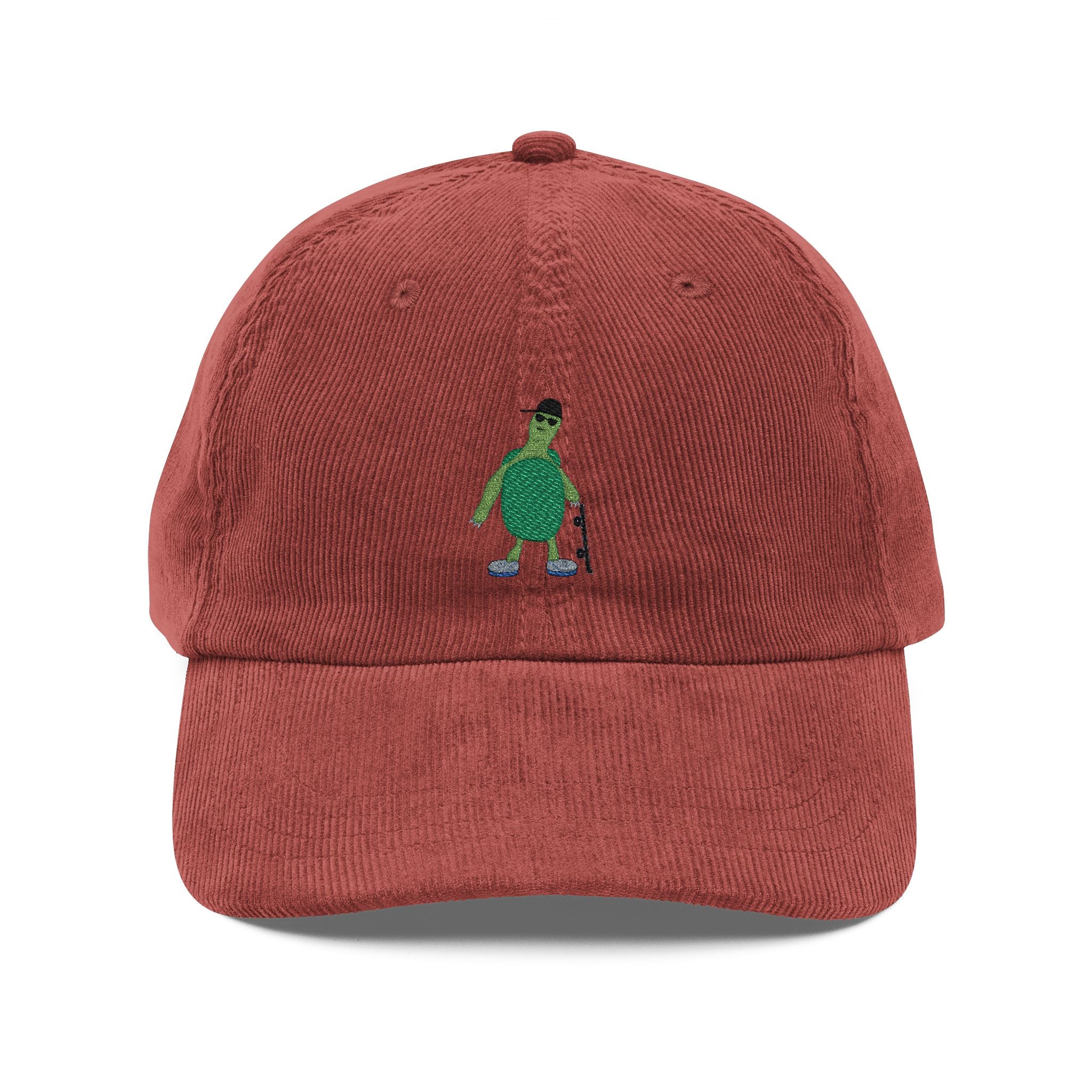 Vintage Corduroy Embroidered Cap — Trent the Turtle