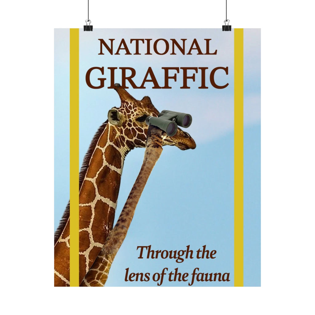 Giraffe Poster — "National Giraffic: Through the Lens of the Fauna" Matte Vertical Art Print