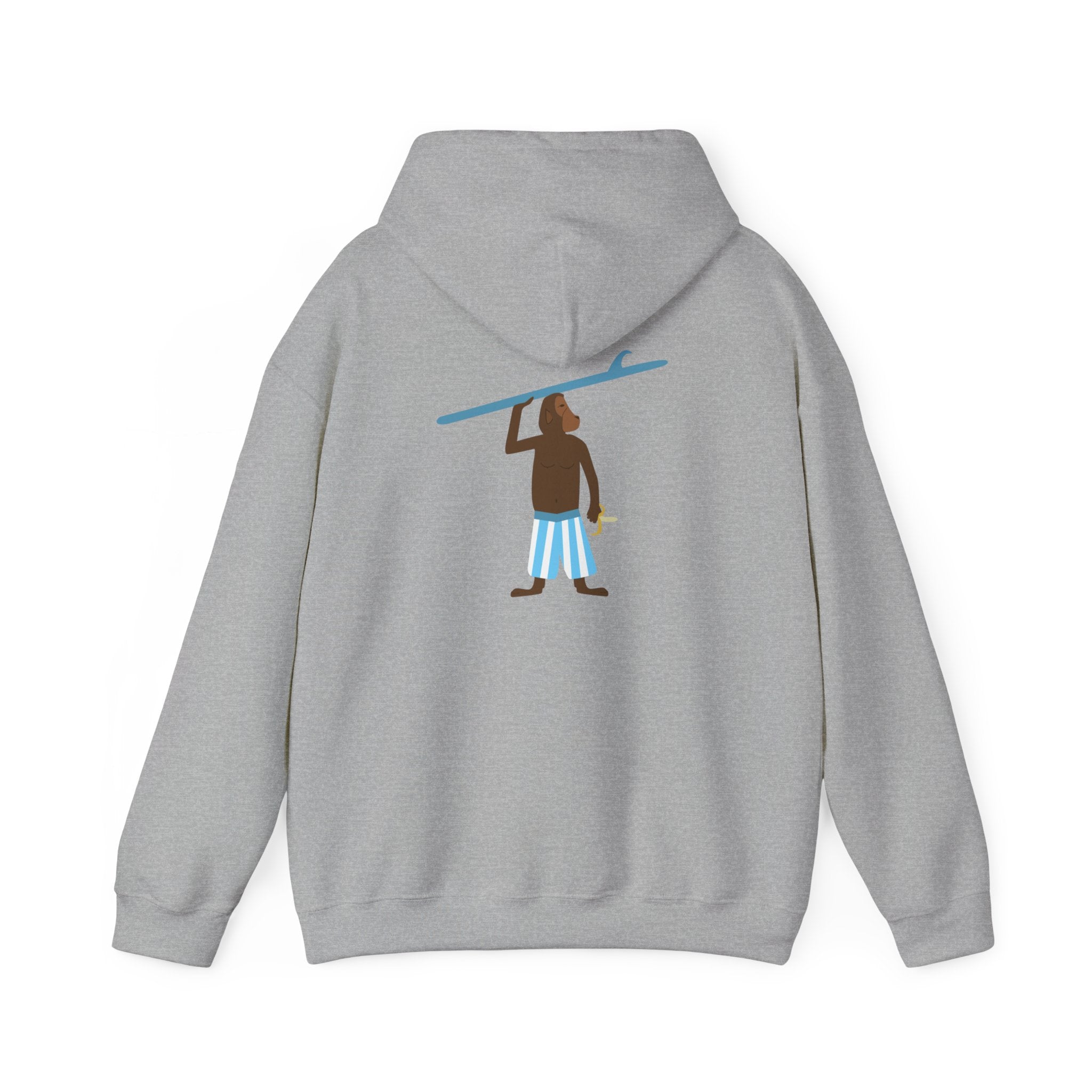 Monkey Carrying Longboard Hoodie