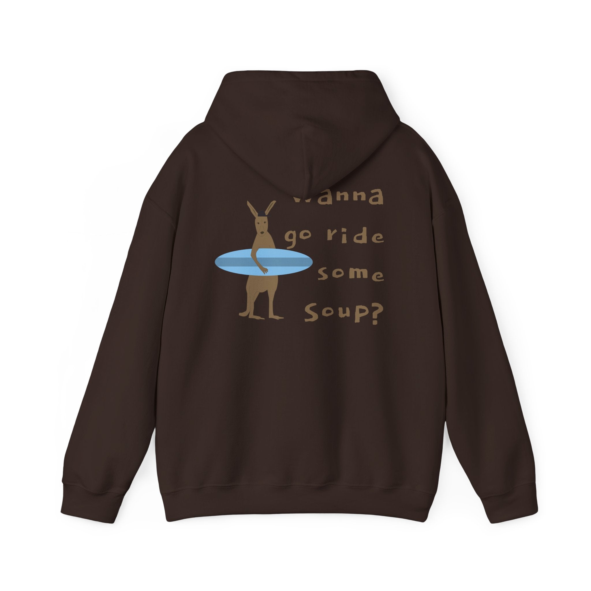 Surfing Kangaroo Hoodie — "Wanna go ride some soup?"