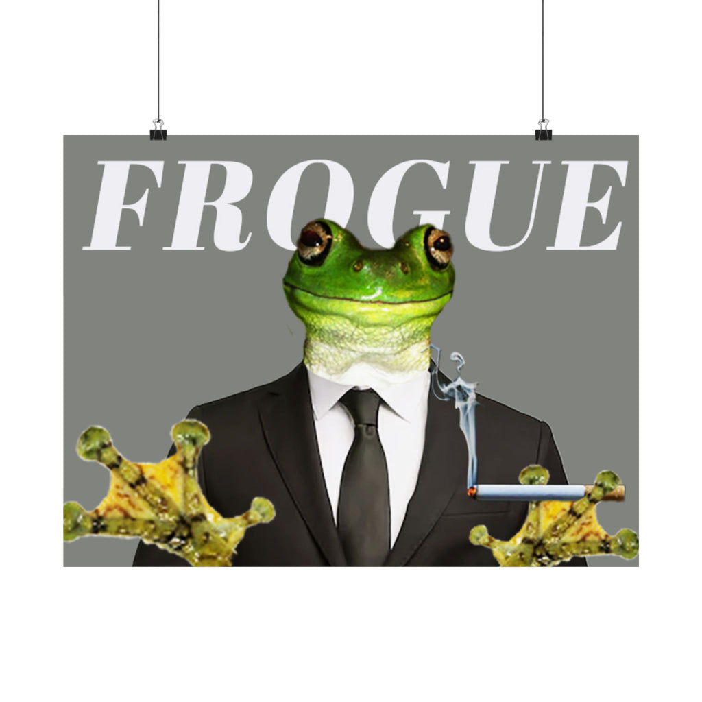 Frog in Suit Matte Poster – “Frogue” Humorous Wall Art