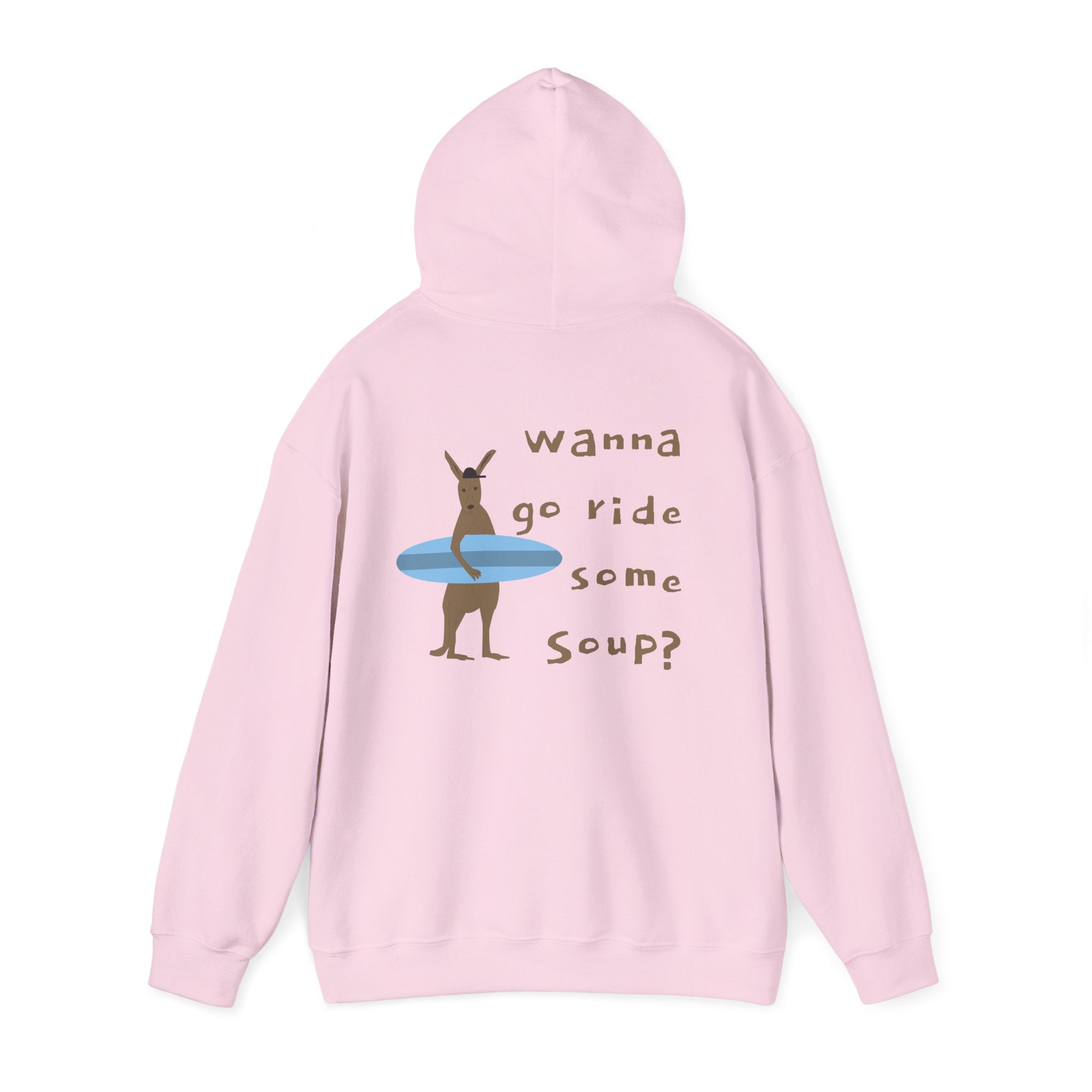 Surfing Kangaroo Hoodie — "Wanna go ride some soup?"