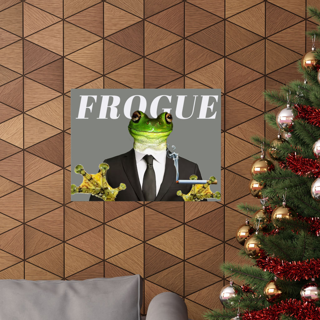 Frog in Suit Matte Poster – “Frogue” Humorous Wall Art