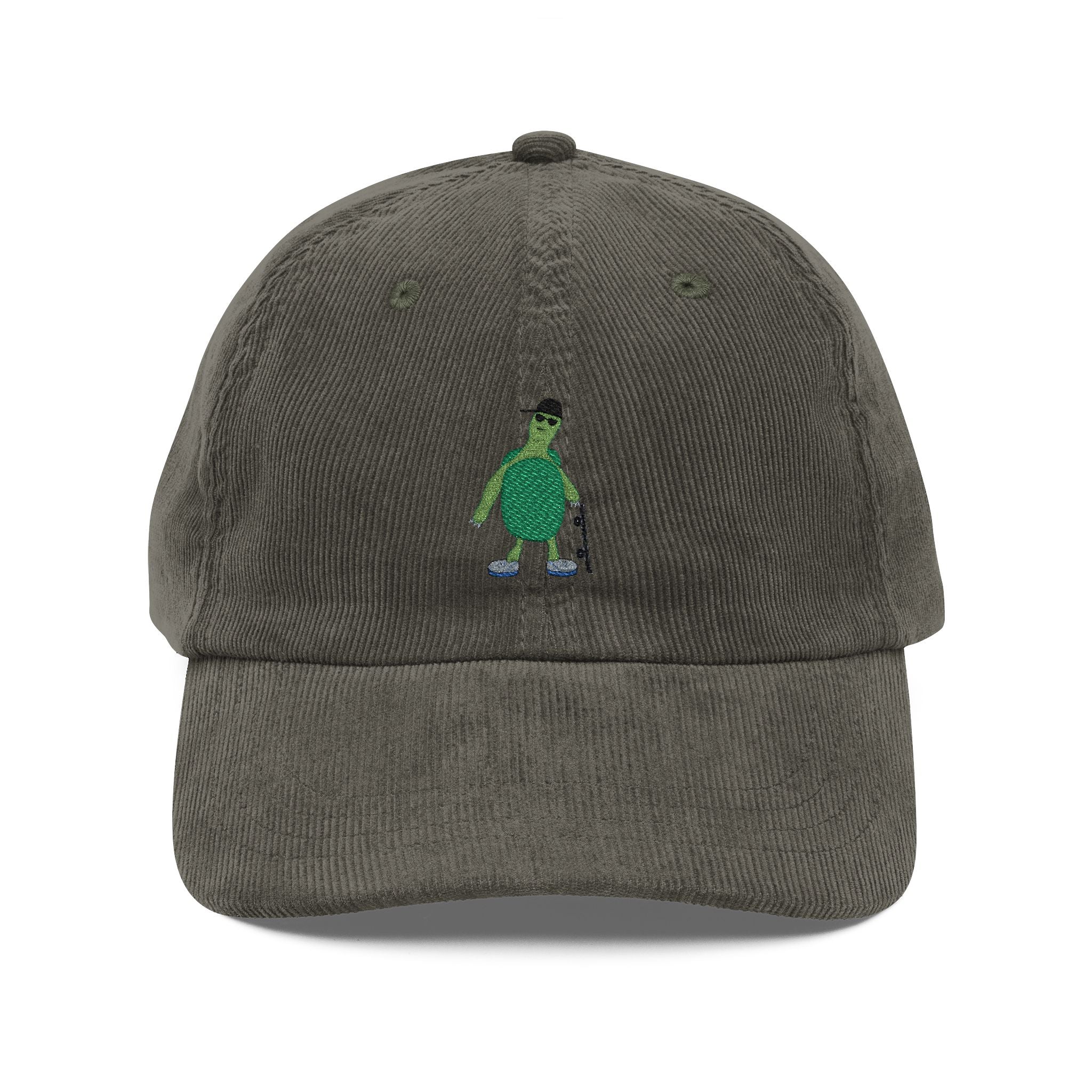 Vintage Corduroy Embroidered Cap — Trent the Turtle