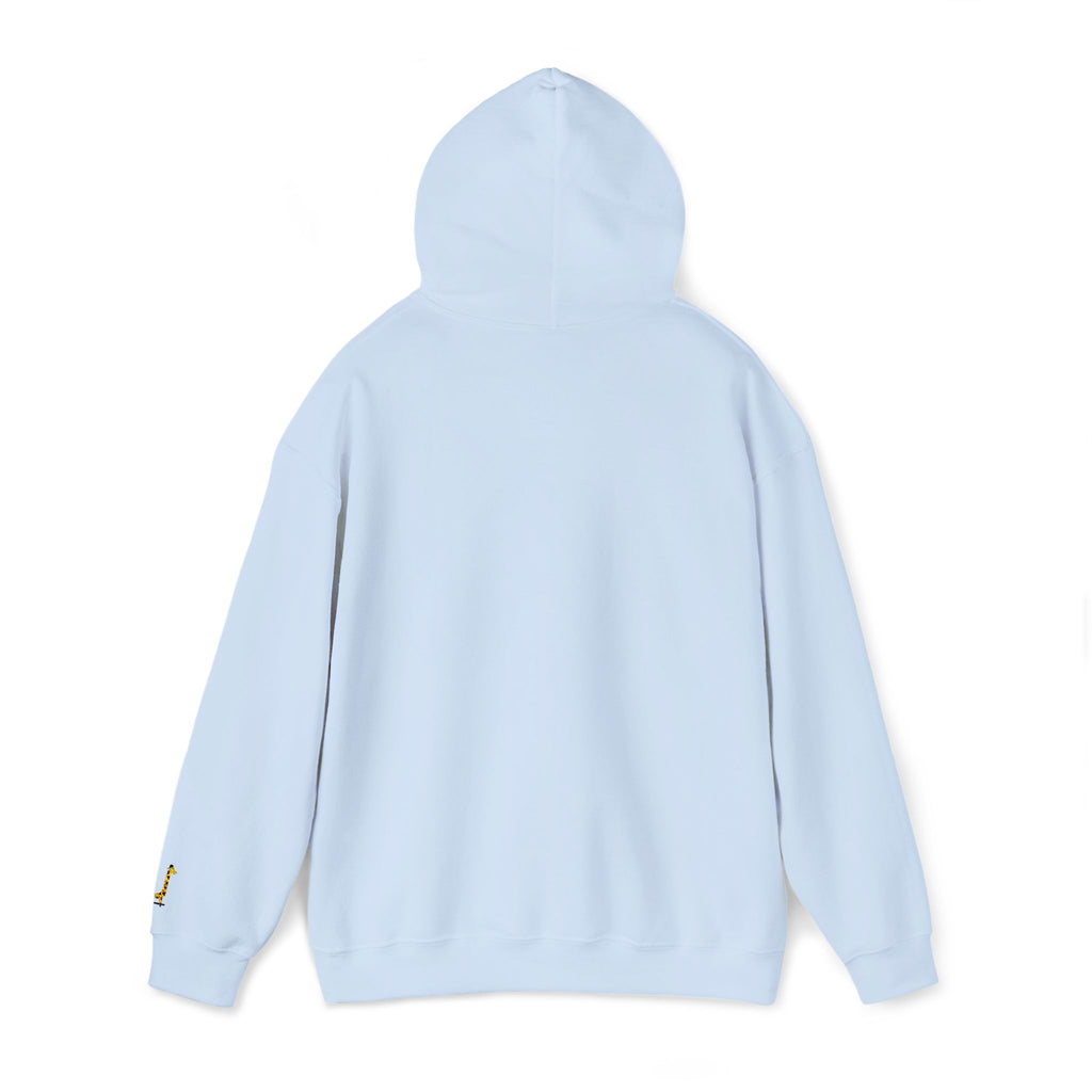 Embroidered Giraffe on a Skateboard Hoodie