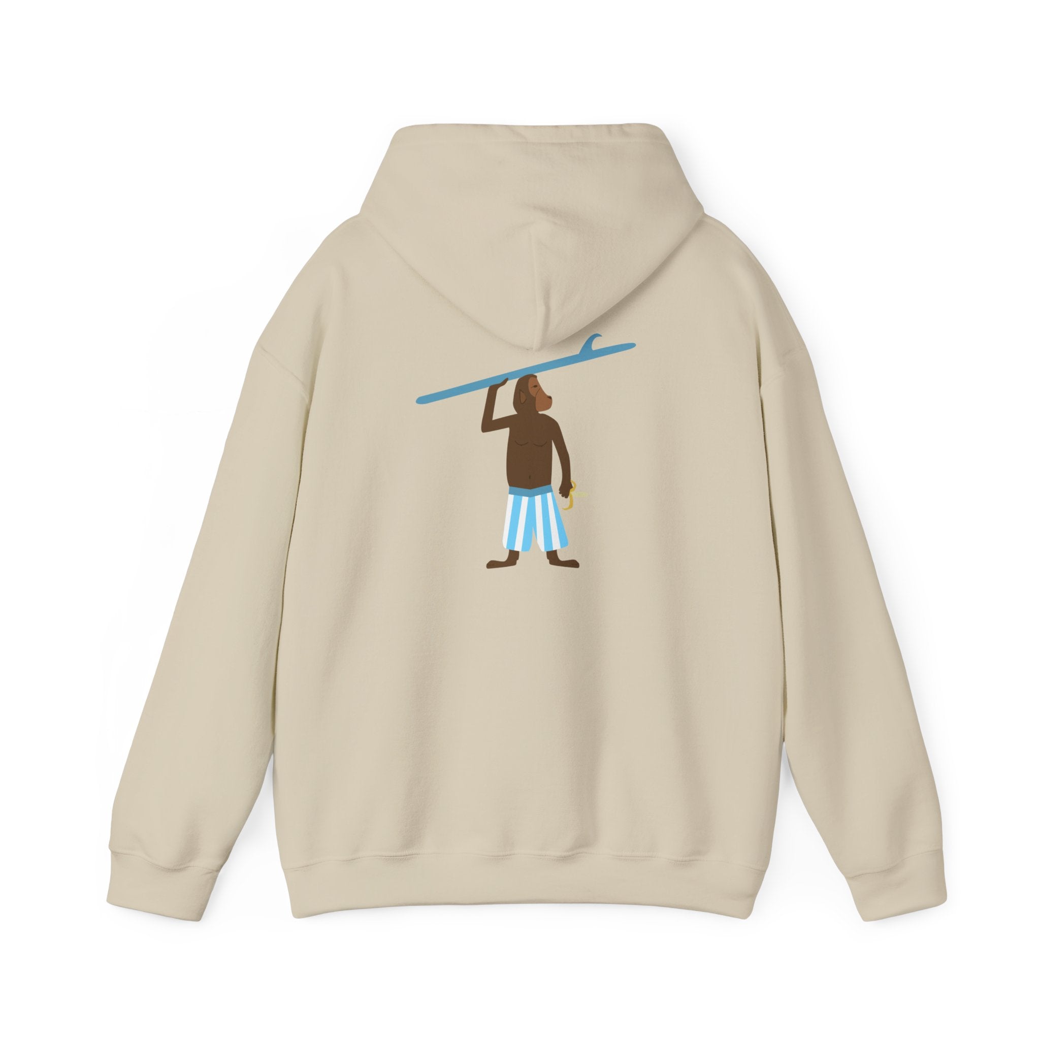 Monkey Carrying Longboard Hoodie