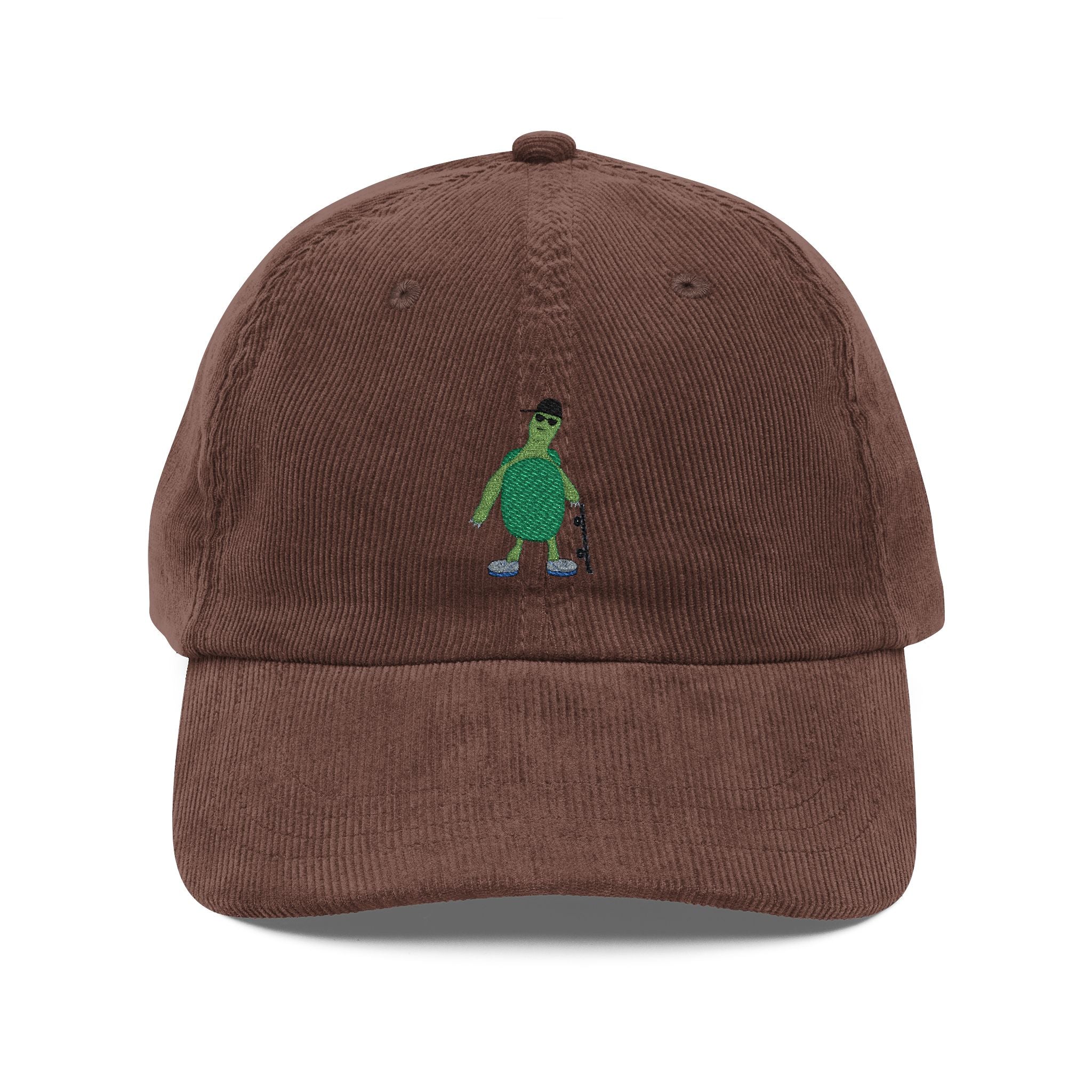 Vintage Corduroy Embroidered Cap — Trent the Turtle