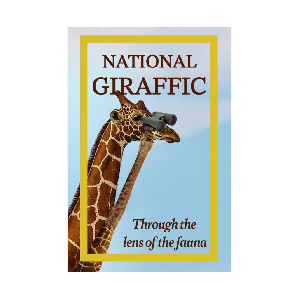 Giraffe Poster — "National Giraffic: Through the Lens of the Fauna" Matte Vertical Art Print