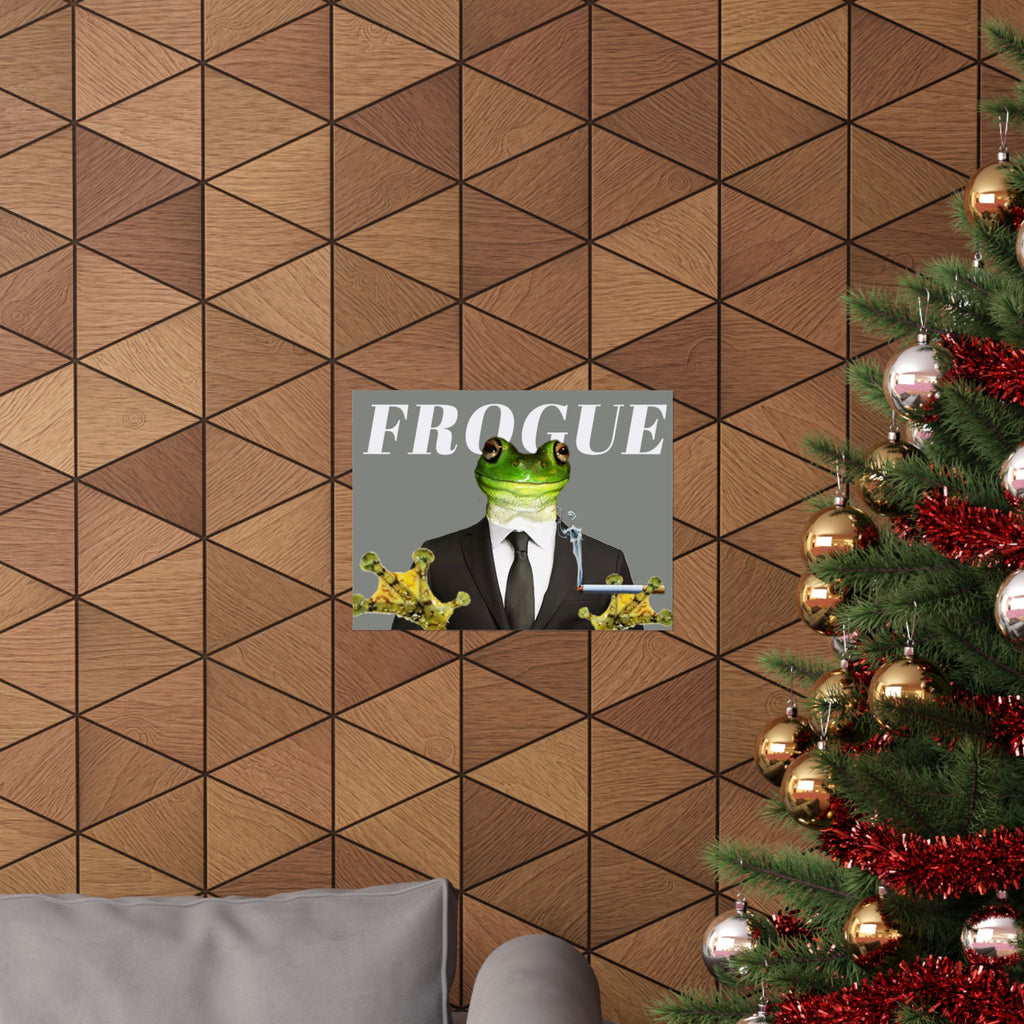 Frog in Suit Matte Poster – “Frogue” Humorous Wall Art