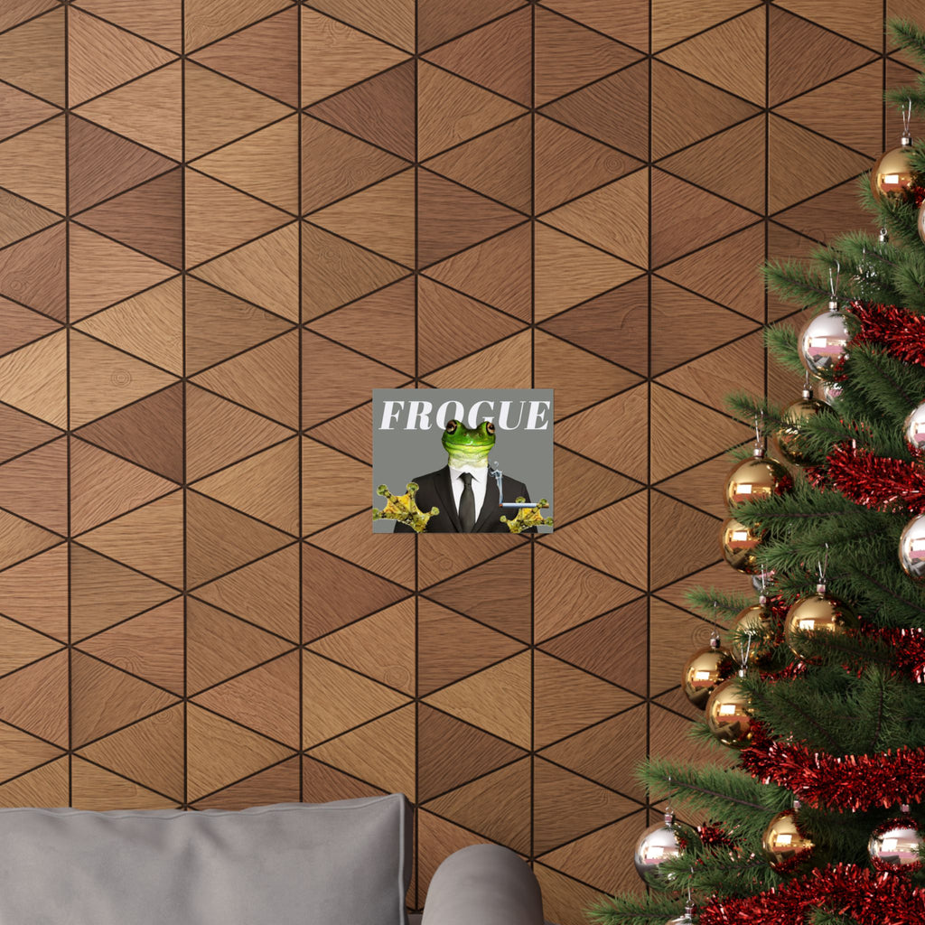 Frog in Suit Matte Poster – “Frogue” Humorous Wall Art