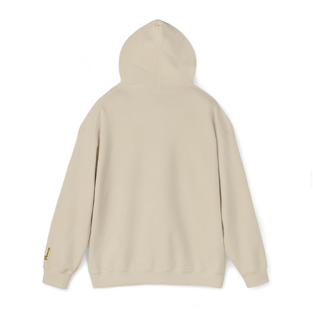 Embroidered Giraffe on a Skateboard Hoodie