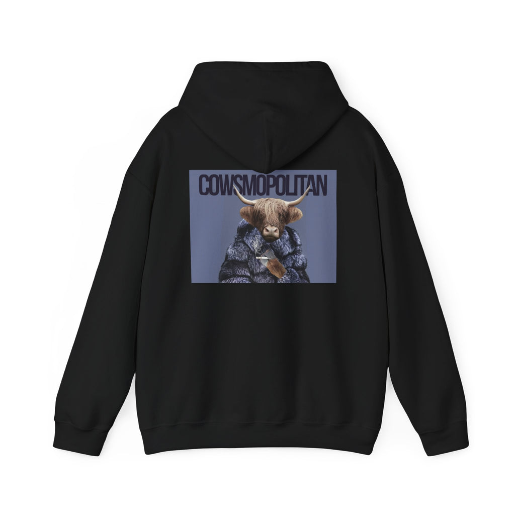 Cosmopolitan Cow Graphic Hoodie