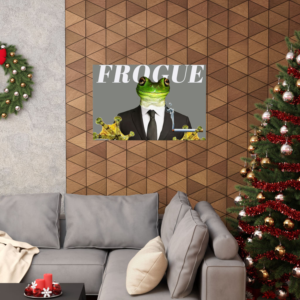 Frog in Suit Matte Poster – “Frogue” Humorous Wall Art