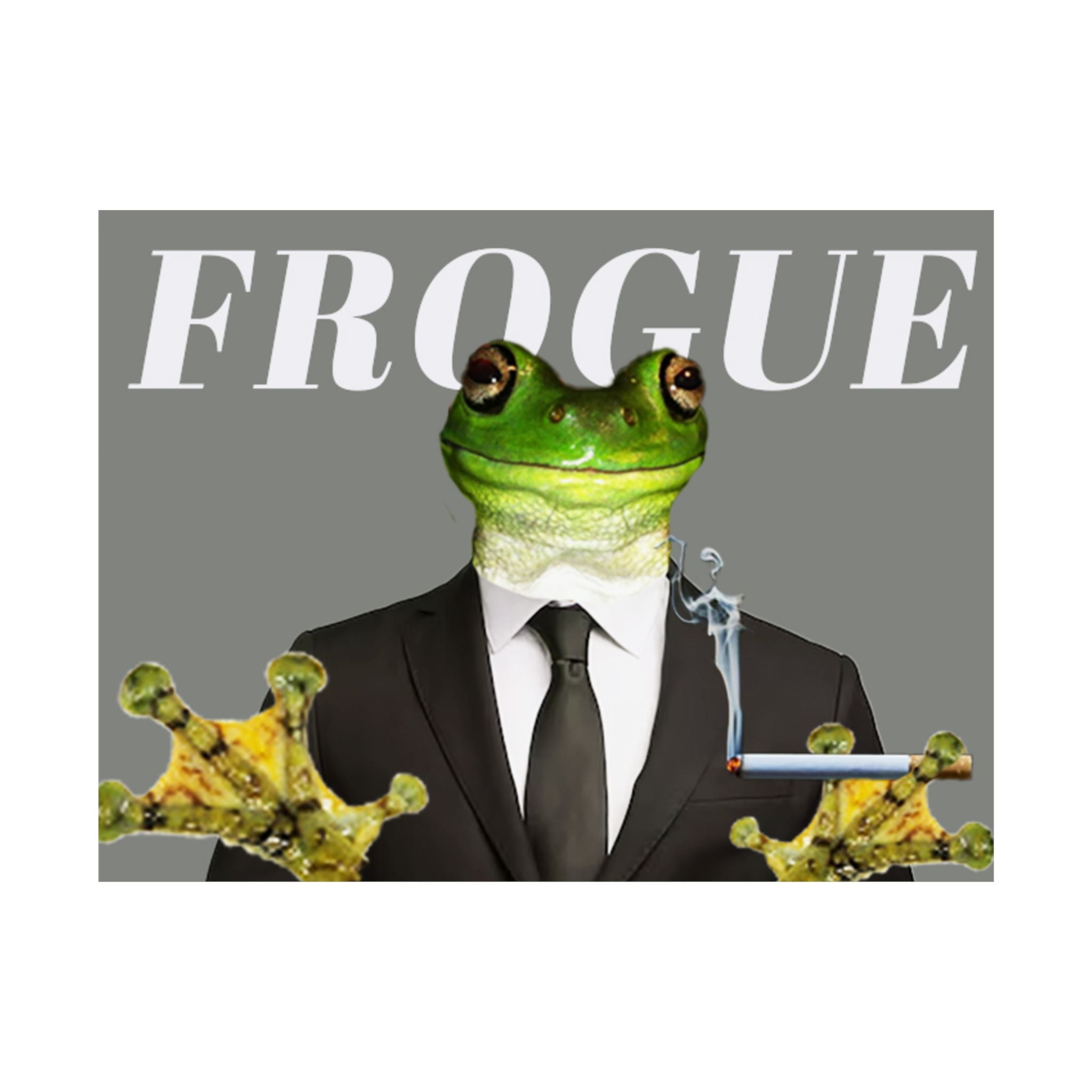 Frog in Suit Matte Poster – “Frogue” Humorous Wall Art