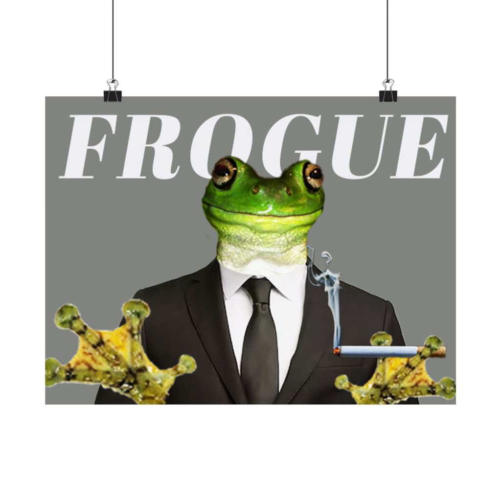 Frog in Suit Matte Poster – “Frogue” Humorous Wall Art