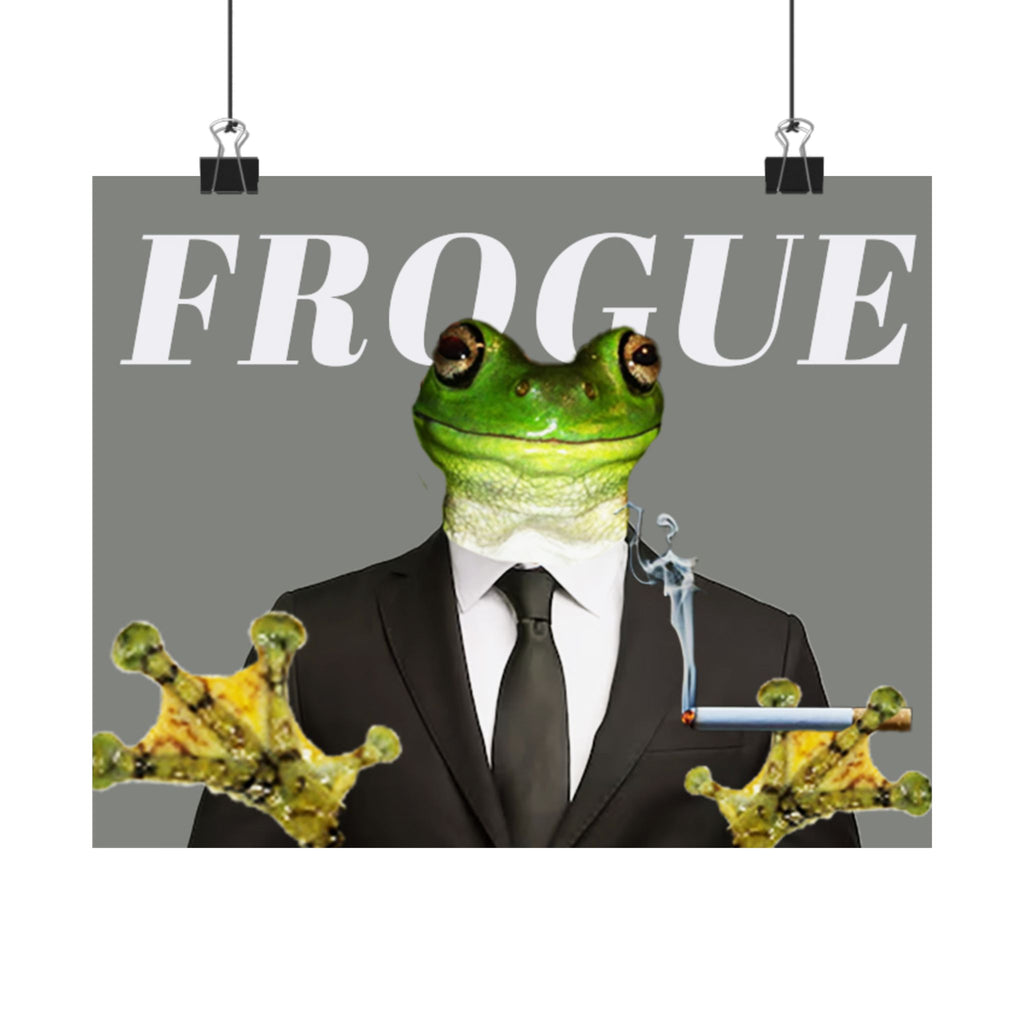 Frog in Suit Matte Poster – “Frogue” Humorous Wall Art